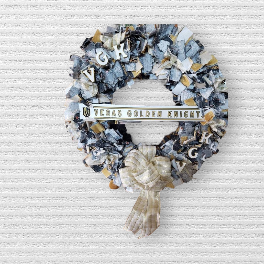 Vegas Golden Knights Wreath (light colors)