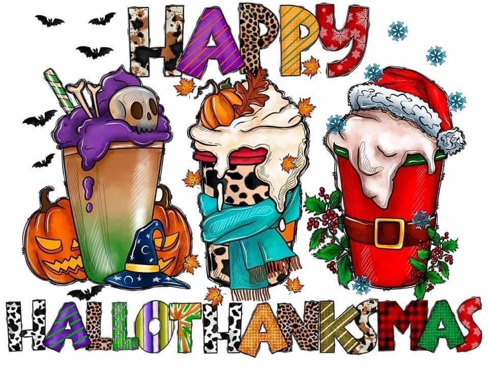 HalloThanksMas Cups